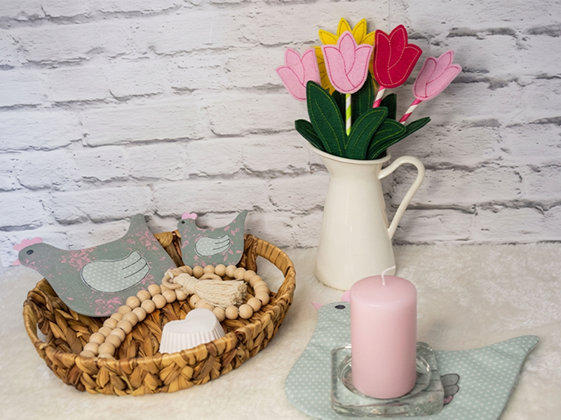 Henne Hedwig Untersetzer - ITH-Stickdatei